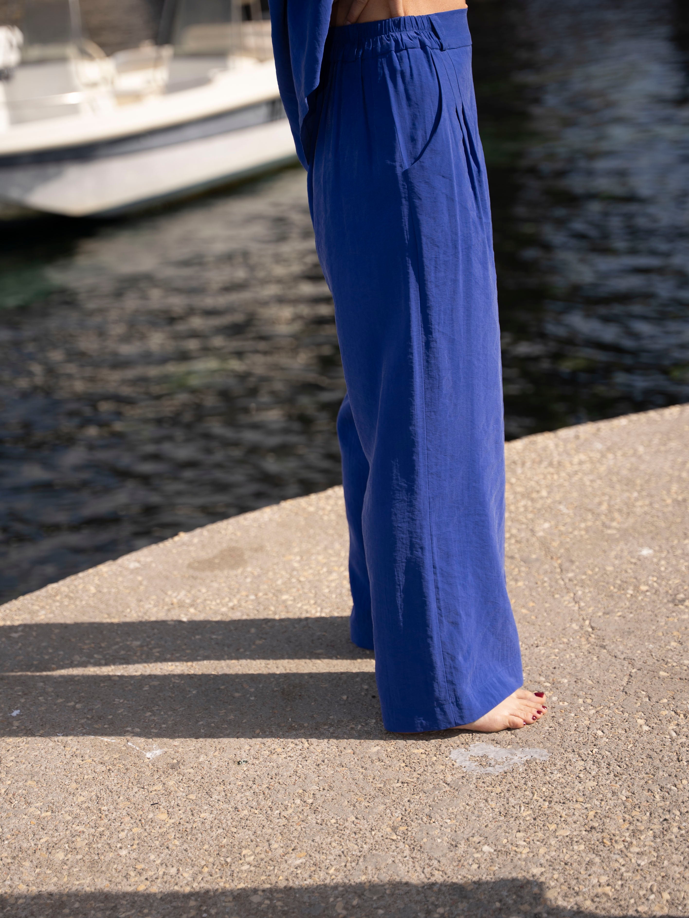 Pantalon Julio bleu roi Near The Sun Vêtement anti UV pour femme UPF 30