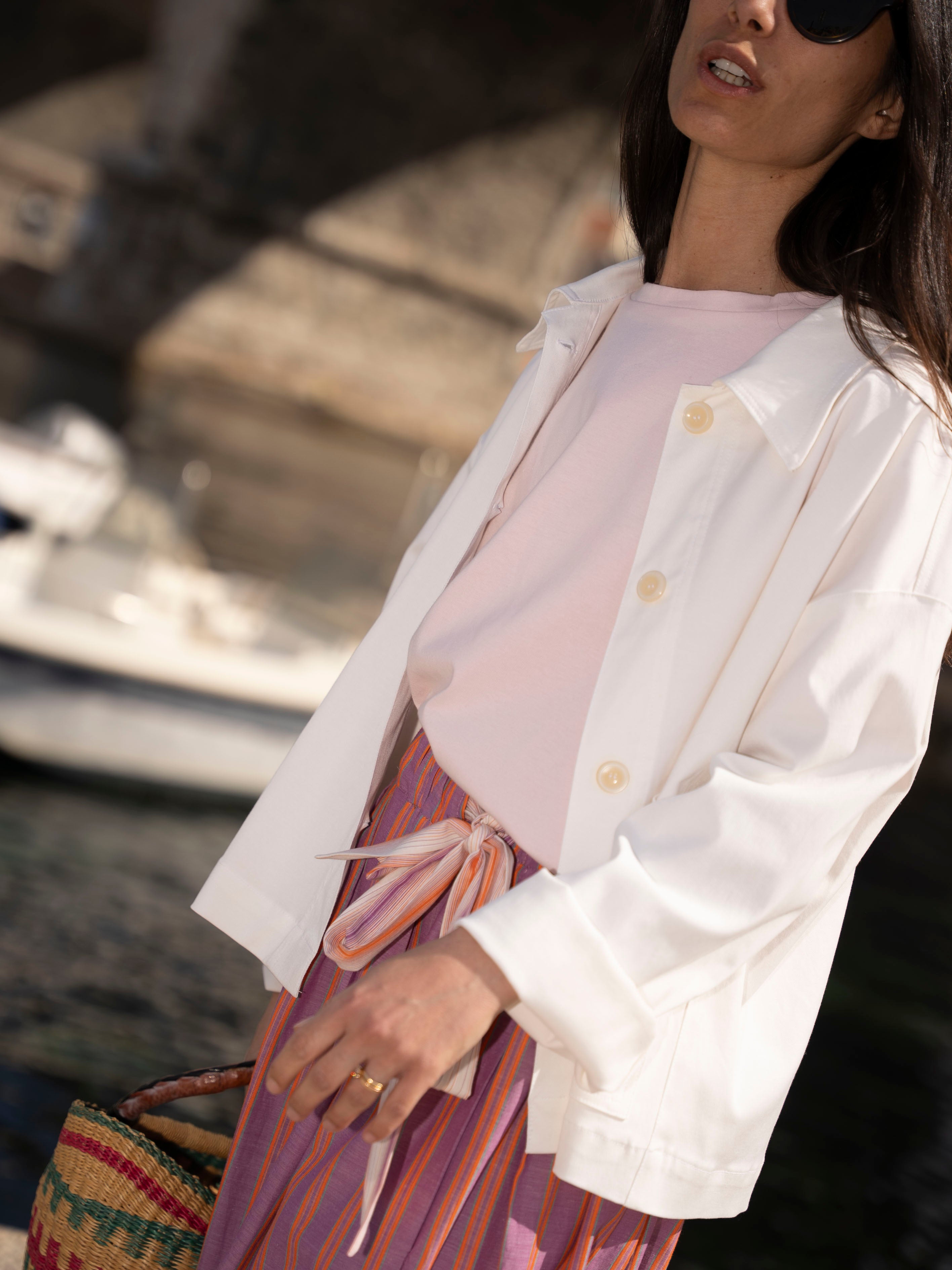 Veste BACCI blanche Near The Sun Vêtement anti UV pour femme UPF 15