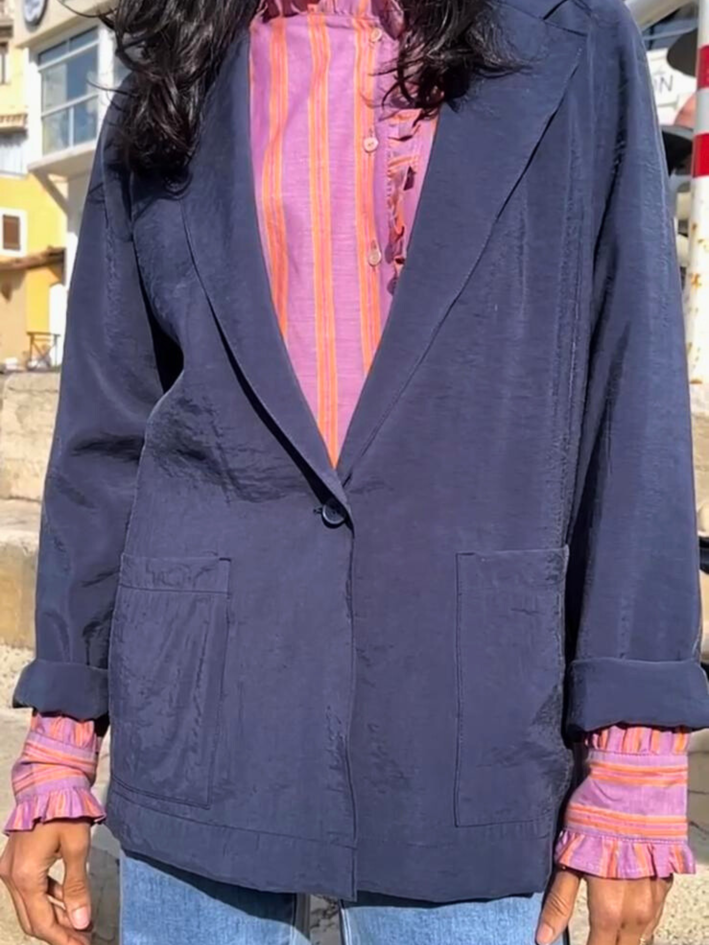 Veste bleu marine Near The Sun vêtement pour femme anti-UV UPF 30