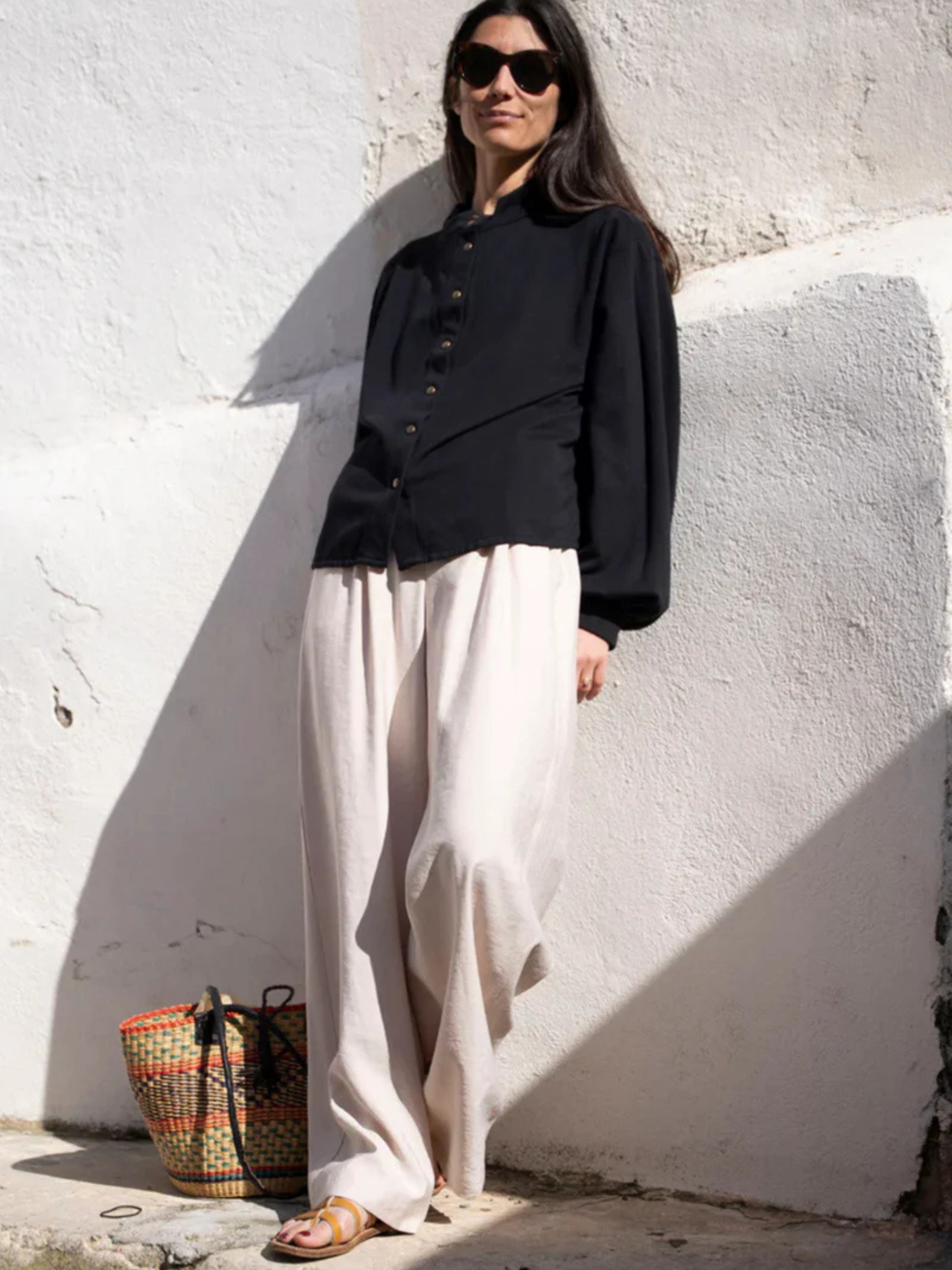 Pantalon Julio Créme Near The Sun Vêtement anti UV pour femme UPF 15