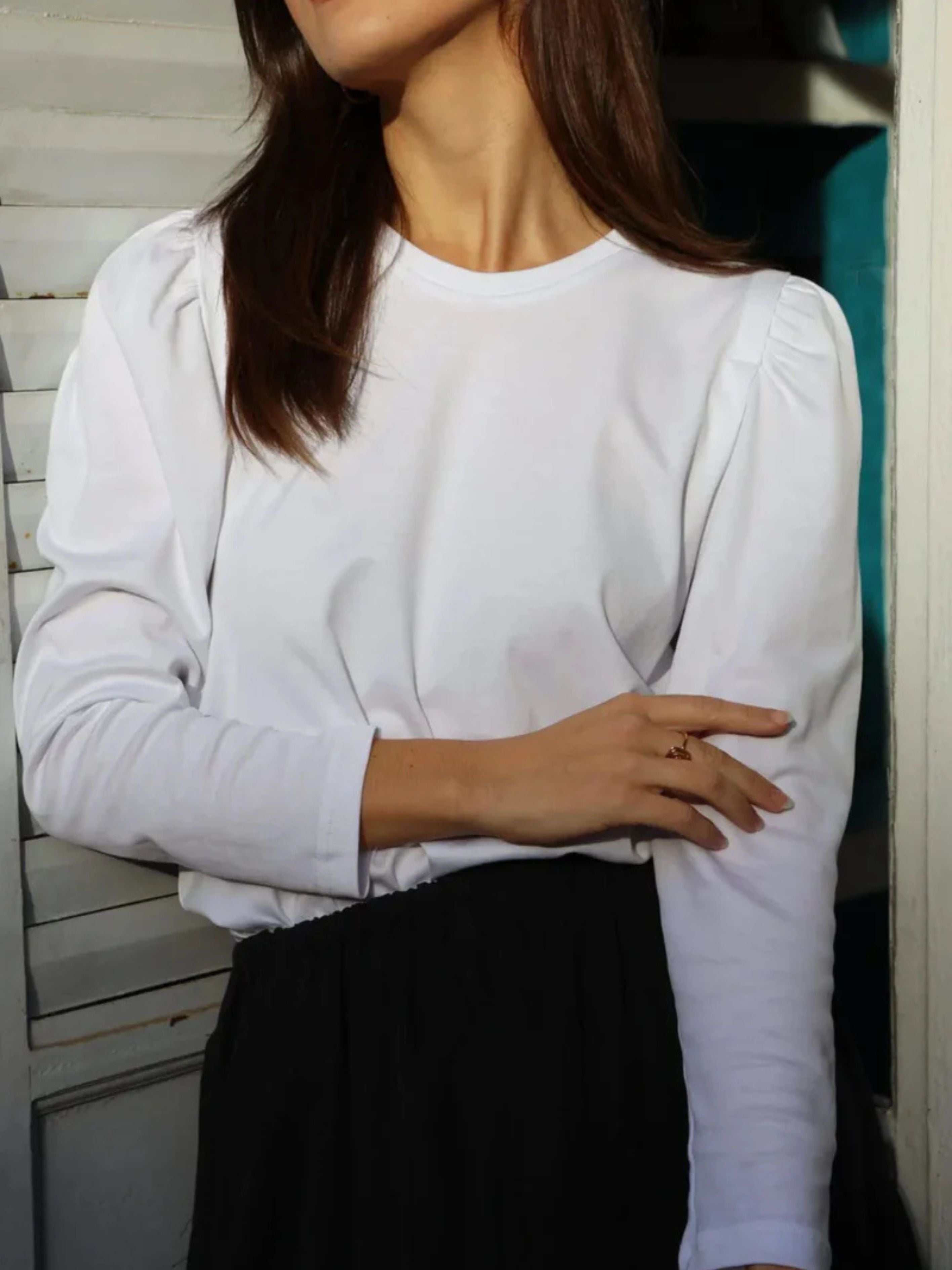 Top Edwrad blanc manches longues Near The Sun Vêtement anti UV pour femme UPF 30