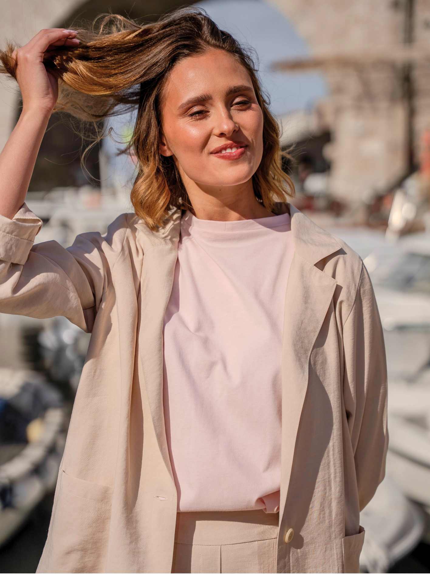 Veste DAHI crème Near The Sun Vêtement anti UV pour femme UPF 30